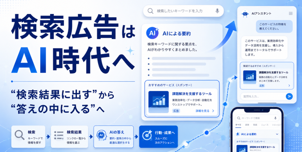 Google検索広告が変わり始めている。「検索結果に出す広告」から「AIの答えの中に入る広告」へ。